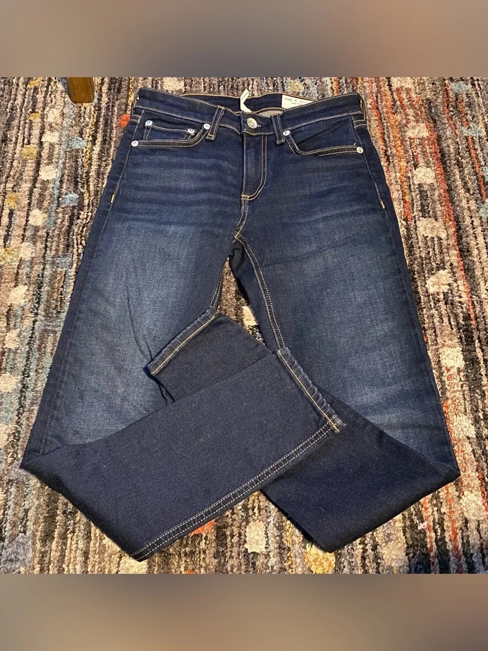 rag & bone Dark Blue Slim Stretch Jeans